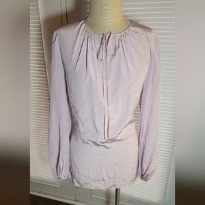 NWT Sz 10 Diane von Furtstenberg lilac blouse
